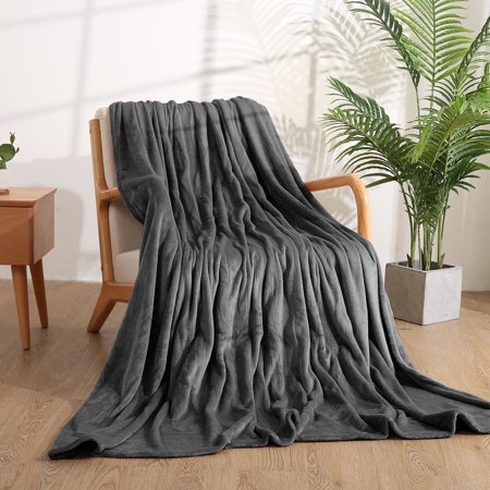 Maxkare Electric Heated Blanket 62" x 84" Twin Size with 6 Heating Levels & 10H Timer, Machine Washable Flannel, Gray
