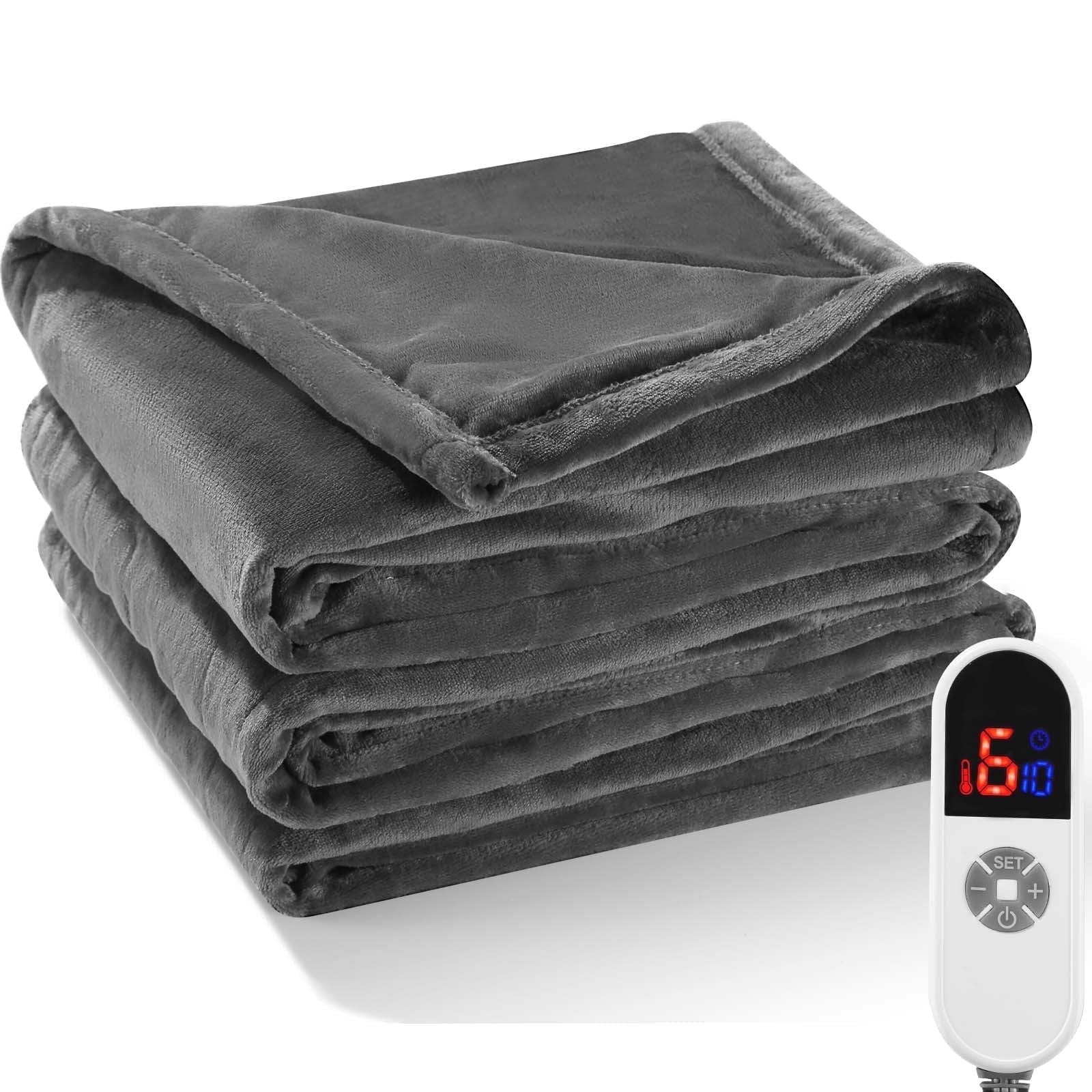 MaxKare Electric Heated Blanket Twin Size with 6 Heating Levels