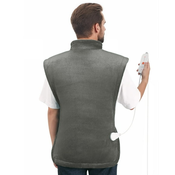 MaxKare Extra Large Flannel Heating Pad with 4 Heat Settings & Auto Shutoff for Full Body Stress Relief, Gray, One Size (24"x40")