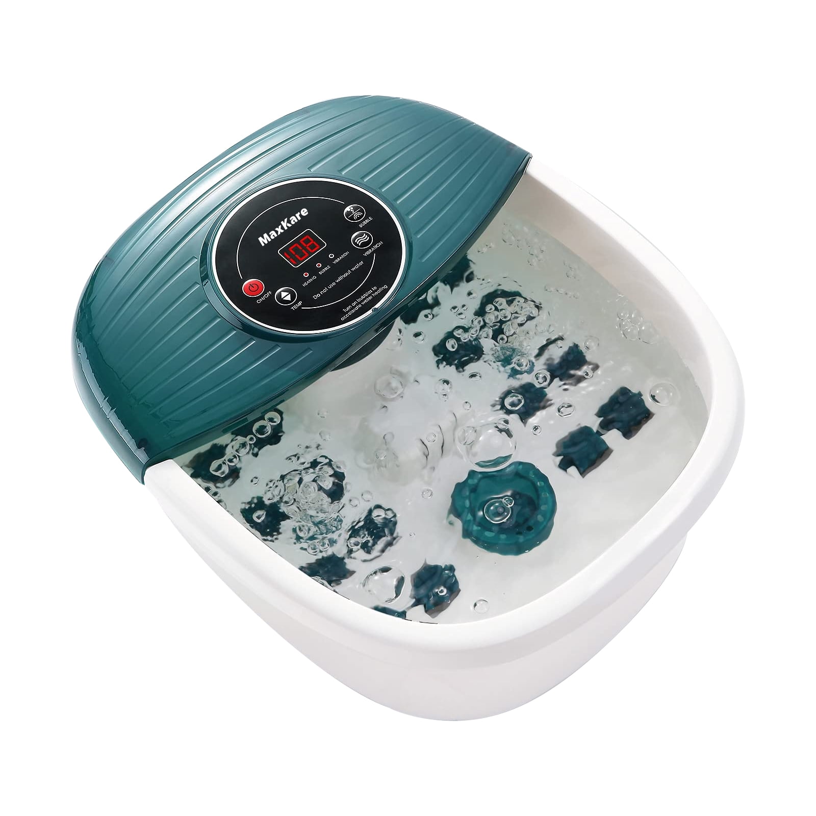 Walmart exclusive discounts  MaxKare Foot Spa Bath Massager with Heat, Bubbles, and Vibration, Digital Temperature Control, 16 Detachable Massage Rollers, Soothe and Comfort Feet