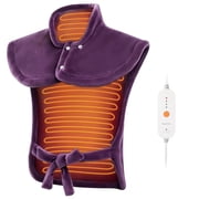 MaxKare Ultra Soft Heating Pad with 4 Heat Settings & Auto Shut-off for Full Body Stress Relief, 24x33 - Purple