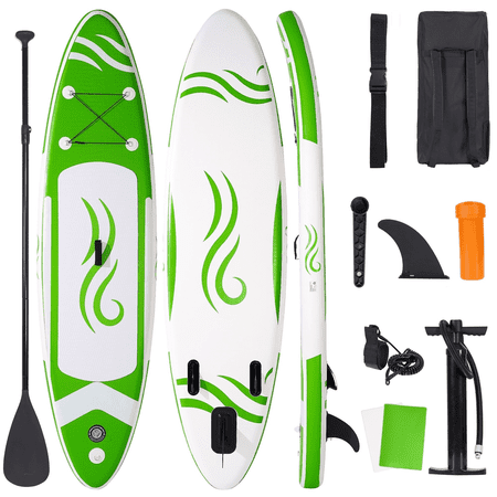 Naipo Paddle Board 10ft Inflatable Paddle Board 6in Thick Non-Slip Deck Stand Up SUP with Paddle Accessories for Adults Youth Family Fishing