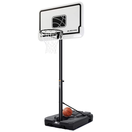 MaxKare Portable Basketball Hoop System Goals with 44in Backboard, Adjustable Height 7ft. 6in - 10ft. for Adults, Teenagers, with Strong Base Outdoor Game