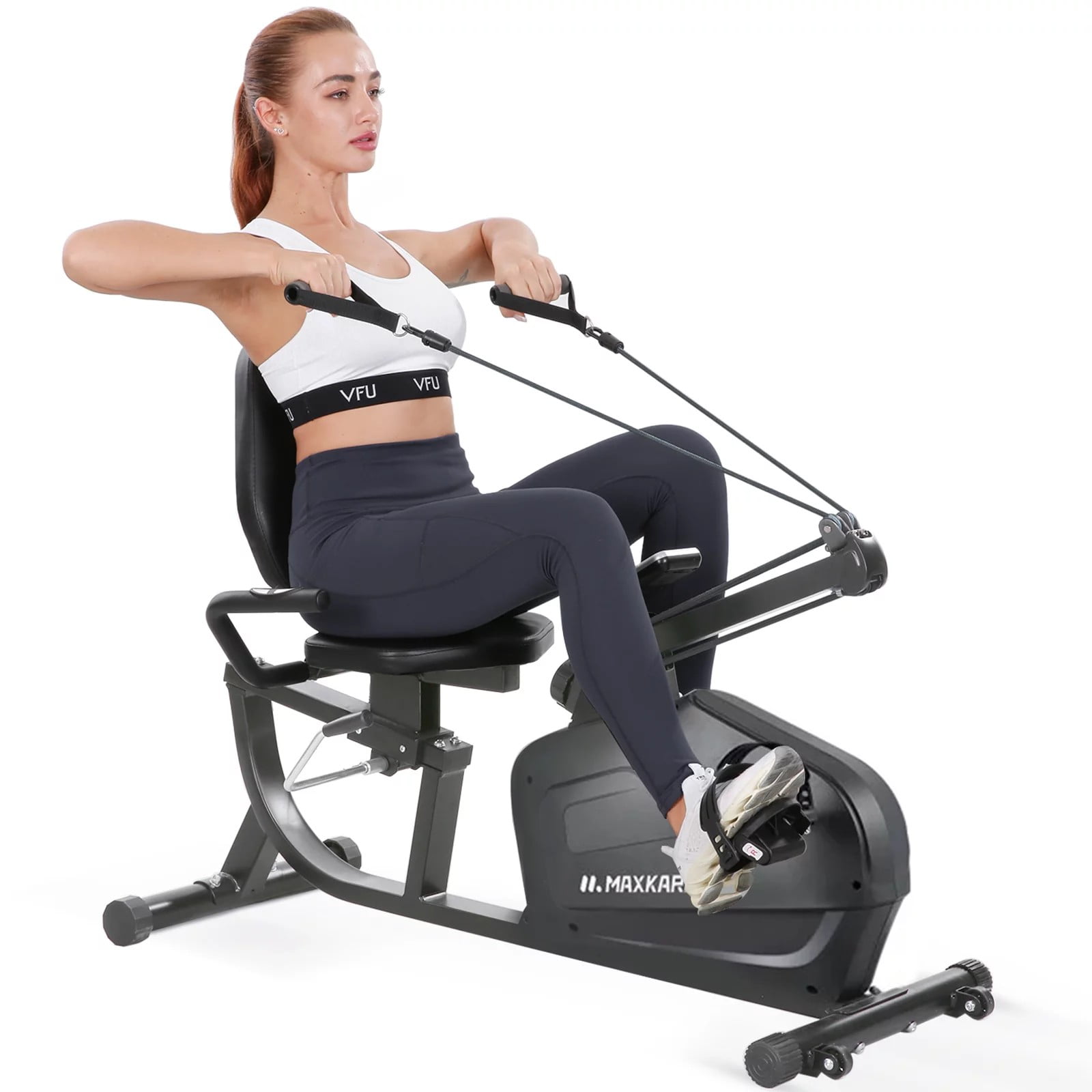MaxKare Recumbent Exercise Bike with 8Level Adjustable Resistance