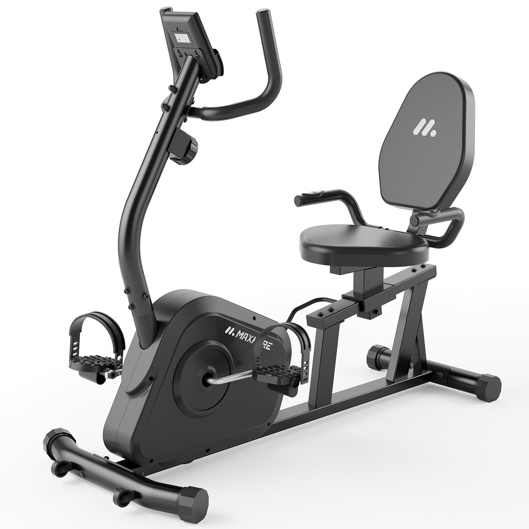 MaxKare Recumbent Exercise Bike with 8 Levels Magnetic Resistance for Home, Silent Stationary Bike with Stepless Adjustable Seat for Adult & Seniors, 300lbs