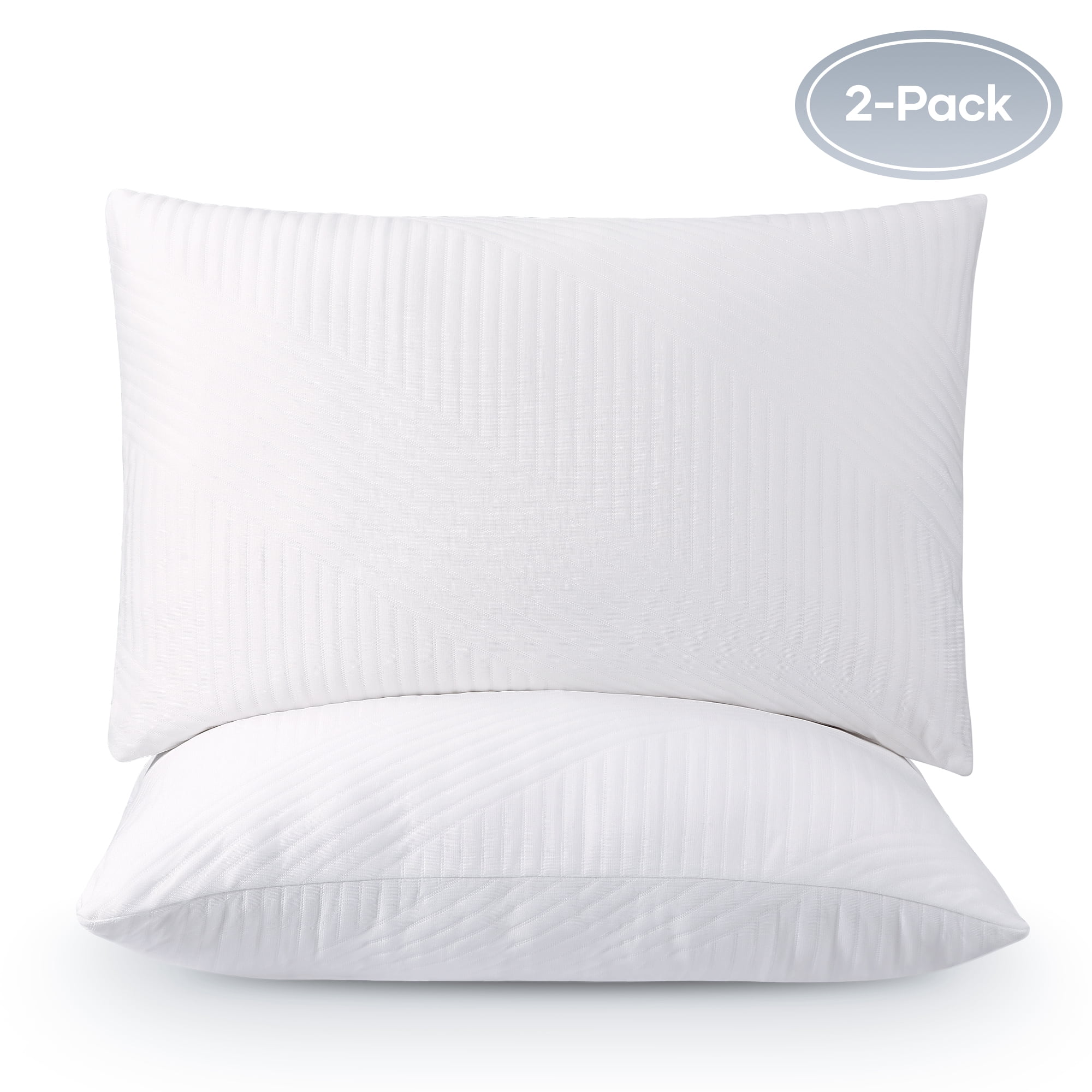 MaxKare Shredded Memory Foam Pillow 2 Pack Bed Pillow for Side, Back