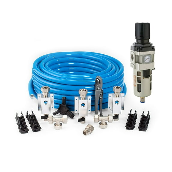 MaxLine 100-Foot 0.75-Inch Compressed Air Tubing Kit & Filter Regulator