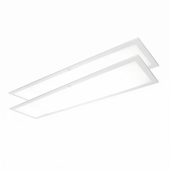 MaxLite 2 Pack 1X4 LED Flat Panel Light, 15/20/25W 3500-5000K, Slim Profile, 0-10V Dimmable, Selectable CCT and Wattage, White Finish