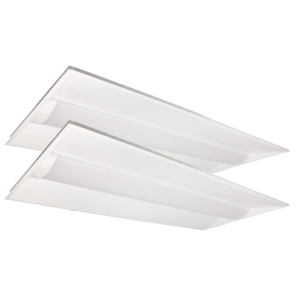 MaxLite 2 Pack 2X4 LED Troffer Panel Light, Selectable Wattage & Color Temperature 22/28/34W 3500-5000K, 0-10V Dimmable, Selectable Wattage, for Office, School, Commercial Space In White