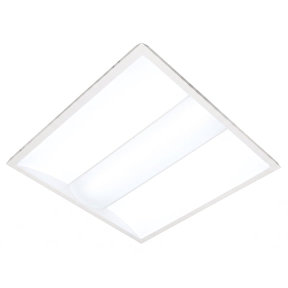 MaxLite 2X2, LED Troffer Light for Drop Ceiling, Selectable 21/25/30W 3500-5000K, 0-10V Dimmable, Selectable Wattage, for Office, School, White Finish