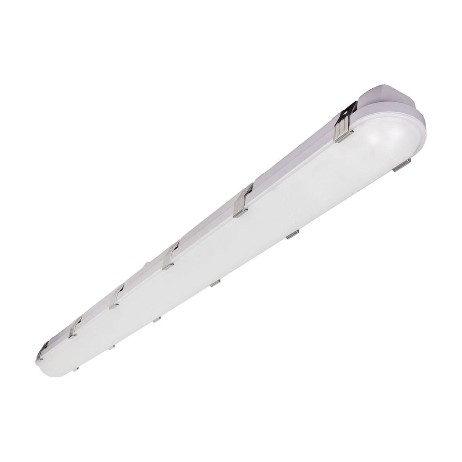 MaxLite 4 ft Vapor Tight LED Fixture, 23/35/47W 3500-5000K, 4 ft 23W, Damp Rated, Selectable Wattage, Controls Ready, for Stairwell, Garage, White