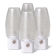 MaxLite 4 Pack Plug-In Dusk to Dawn LED Night Light, 0.3W, 22 Lumens, White, Bedroom, Bathroom & Hallway, Value Pack, Indoor Plug-In Light