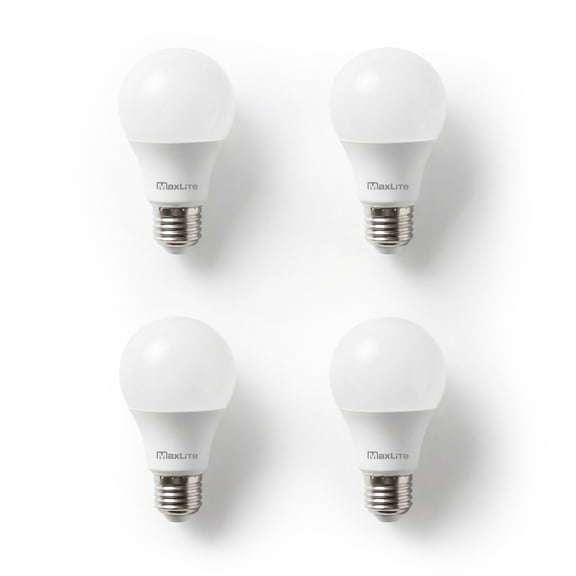 MaxLite 60-Watt Equivalent A19 LED Light Bulb Daylight 5000K Dimmable Household Lighting Enclosed Rated (4-Pack)