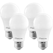 MaxLite A19 LED Bulb, Enclosed Fixture Rated, 75W Equivalent, 1100 Lumens, Dimmable, E26 Medium Base, 2700K Soft White, 4-Pack