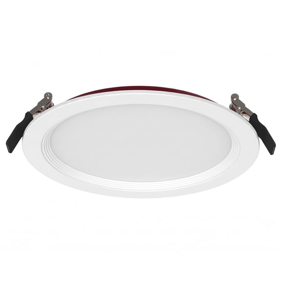 MaxLite Fire Rated LED Recessed Downlight, 19W 120V, 3000K/4000K/5000K, Slim Profile, Dimmable, Selectable CCT, for Kitchen, Bathroom, Hallway, White+Red