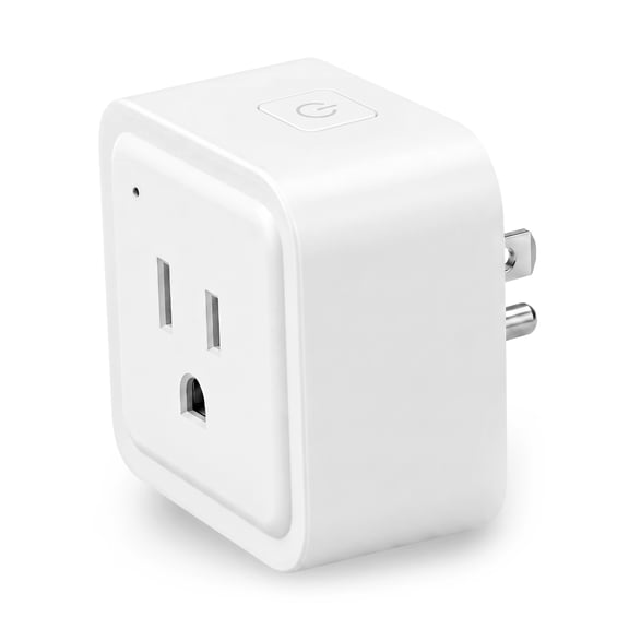 MaxLite Indoor WiFi Smart Plug Outlet, 1250W 125V, No Hub Required,WiFi, Voice Control, Timer, for Bedroom, Living Room, Office, White