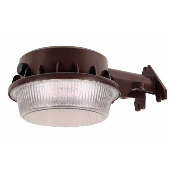 MaxLite LED Area Light, 35W, 120V, 5000K, Selectable CCT, Wet Rated, Dusk to Dawn, for Garage, Workshop, Shop, Bronze