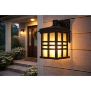 MaxLite Outdoor Wall Light, Mini Box Style, Black Finish, E26 Base Socket, Hardwired, Exterior Wall Lantern For Front Door, Patio And Porch Bulb Not Included