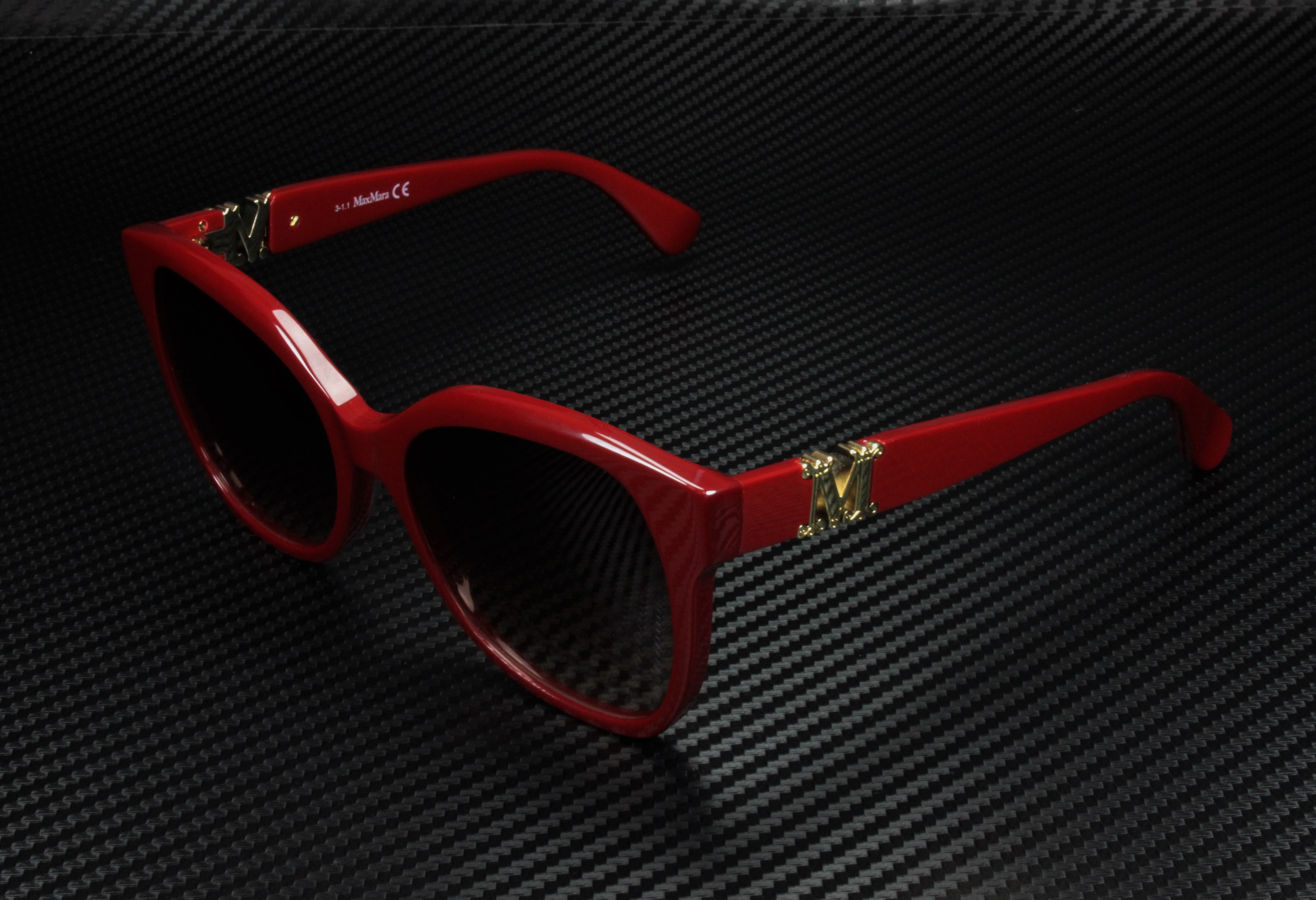 MaxMara MM0014 66F Shiny Red Gradient Brown Plastic 56 mm  display picture 2