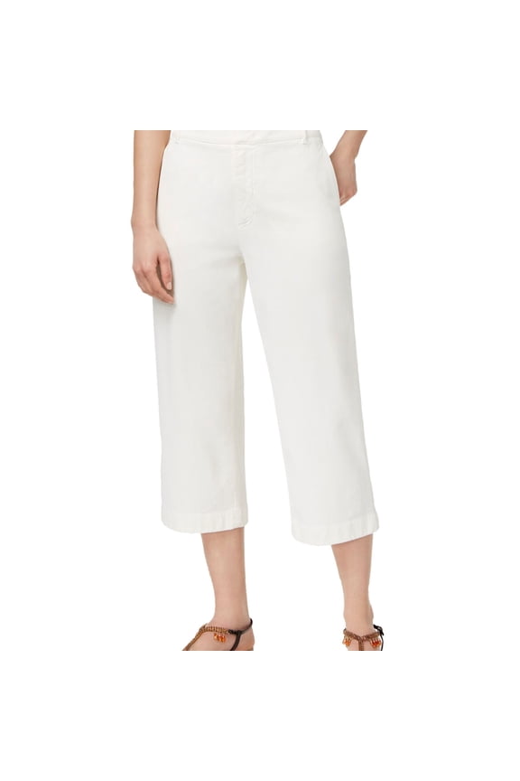 MaxMara Womens Afelio Cropped Casual Trouser Pants, White, 14