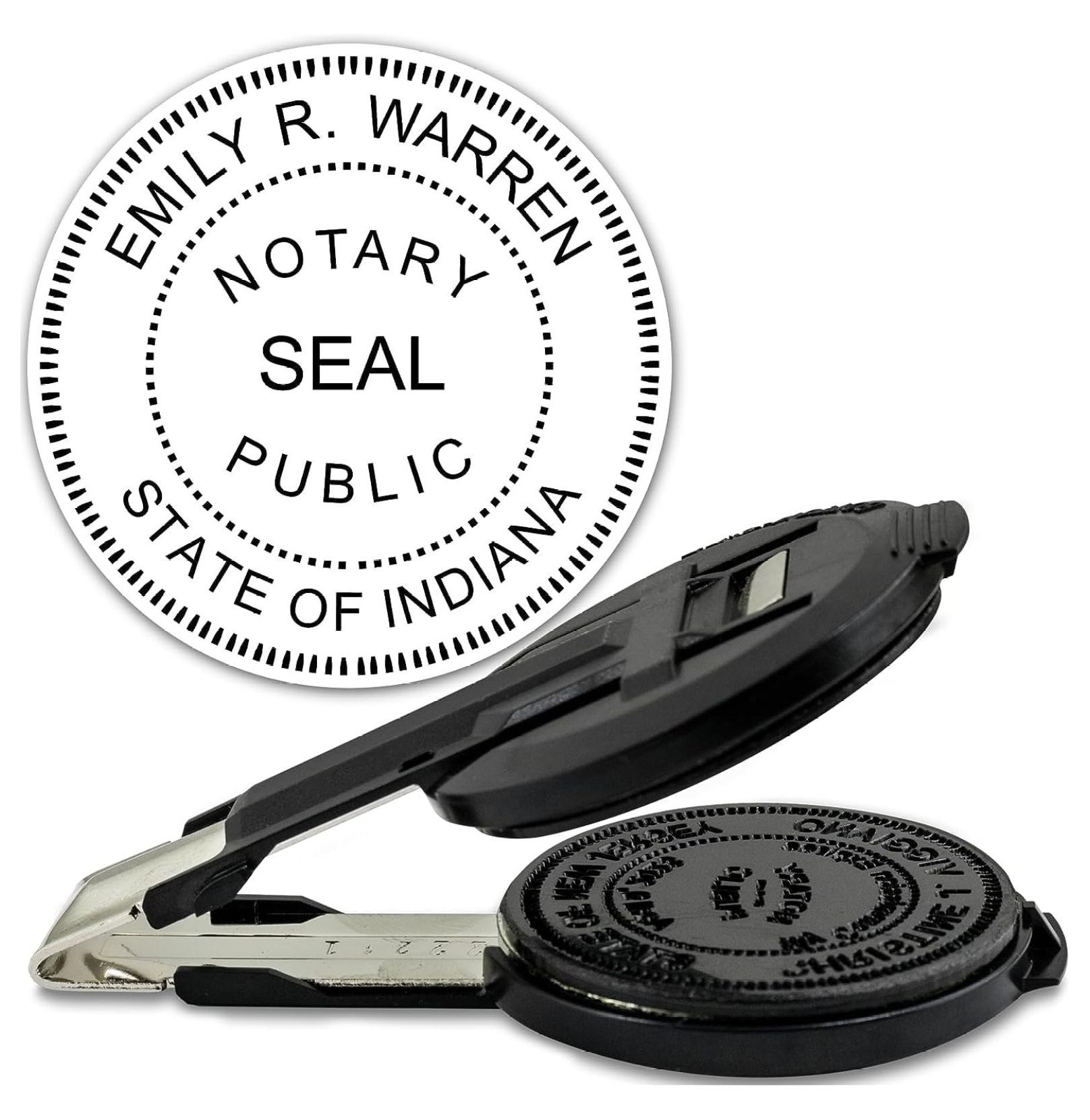 MaxMark Insert for Notary Seal Round Embosser for Indiana State ...