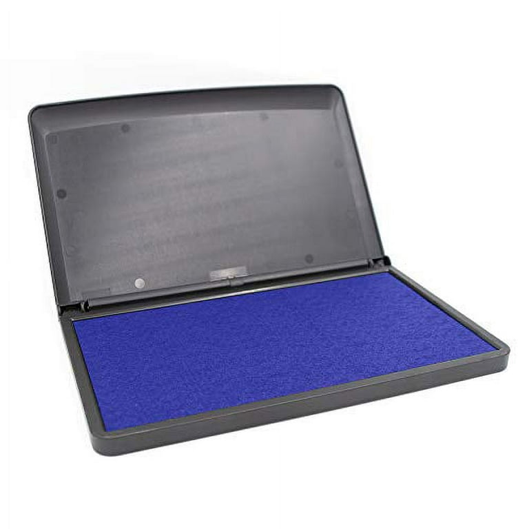 MaxMark Large Premium Blue Ink Stamp Pad - 3.5 inch x 6.25 inch - Quality Felt Pad