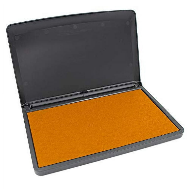 MaxMark Large Premium Orange Ink Stamp Pad - 3.5 x 6.25 - Quality Felt  Pad 