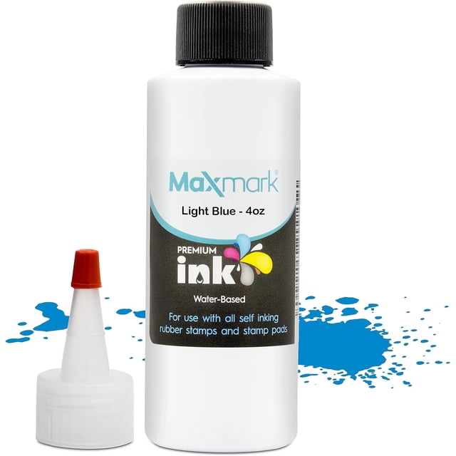 MaxMark Premium Refill Ink for self Inking Stamps and Stamp Pads, Light ...