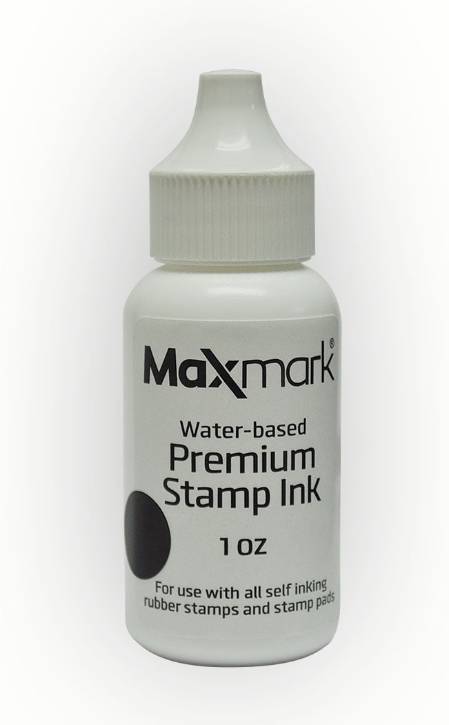 Self-Inking Stamp Ink - 1oz Refill Bottle- Black : : Office  Products