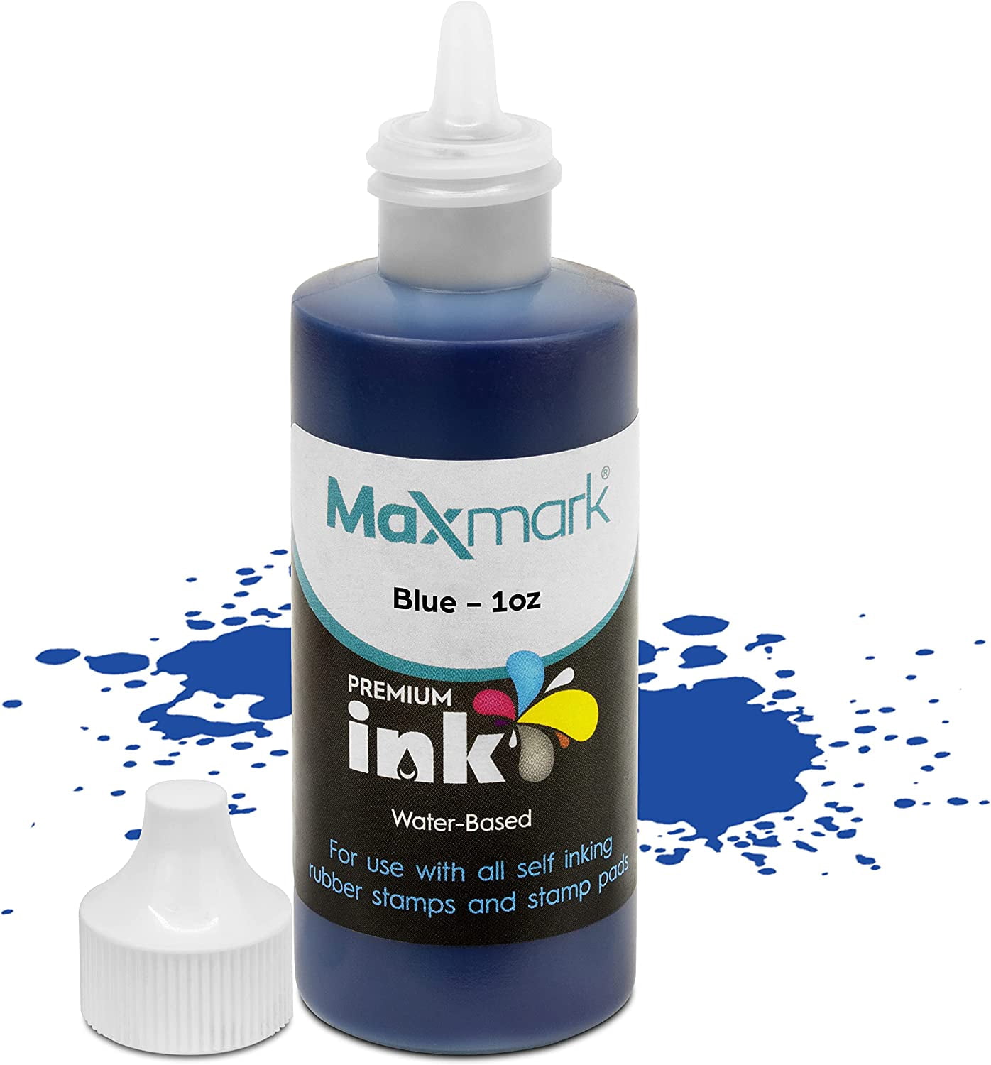 MaxMark Premium Refill Ink for self inking stamps and stamp pads - Blue ...