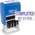 thumbnail image 1 of MaxMark Self-Inking Rubber Date Office Stamp with COMPLETED Phrase & Date - BLUE INK (Max Dater II), 1 of 6