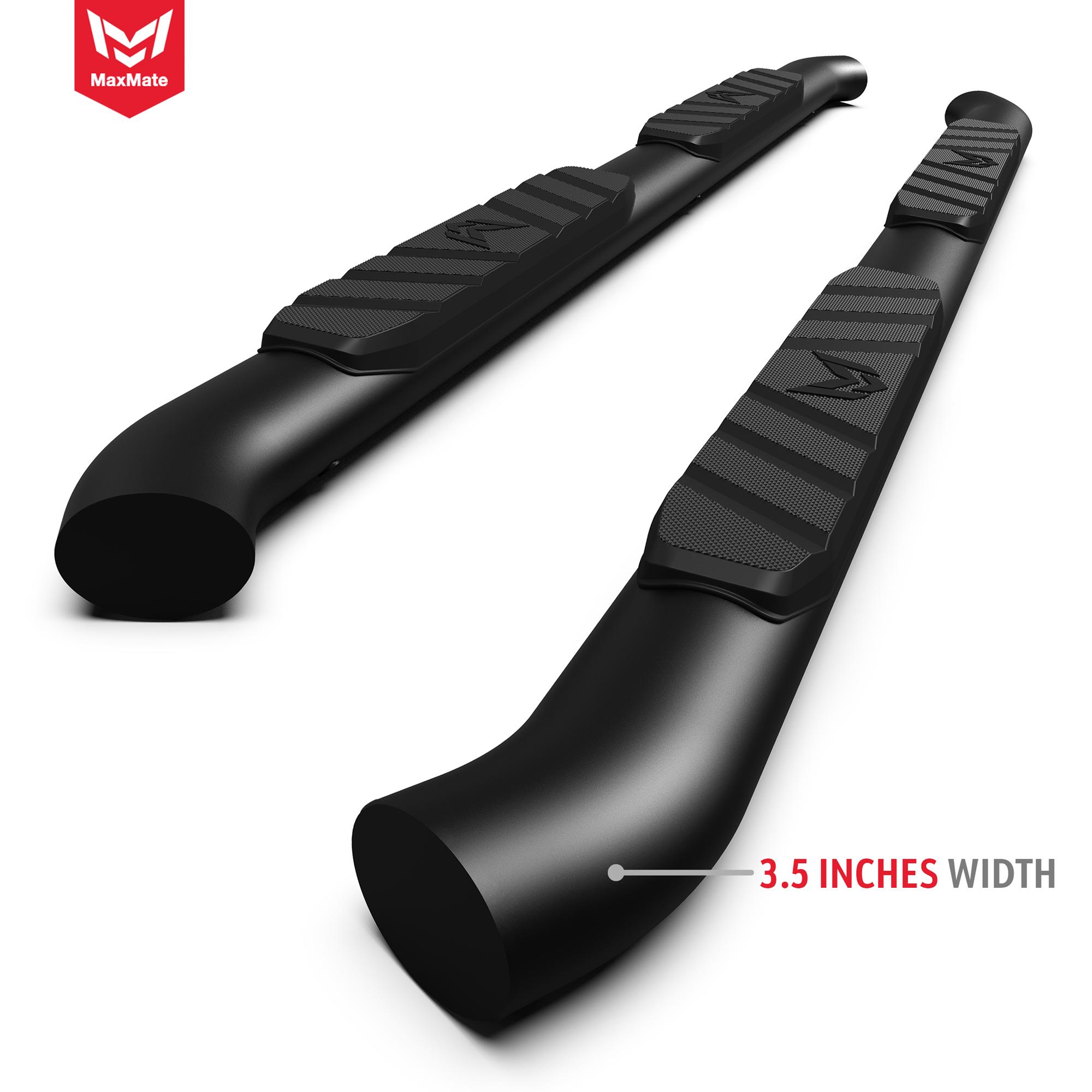 MaxMate 3.5" Oval Nerf Bar Side Steps Compatible with 20152023 Ford F