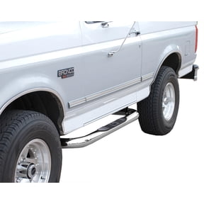 MaxMate 3" Nerf Bars Compatible with 1980-1996 Ford Bronco / F-Series Pickup (1997 HD) Reg Cab | WB2F37207 | Side Step Rails Running Boards
