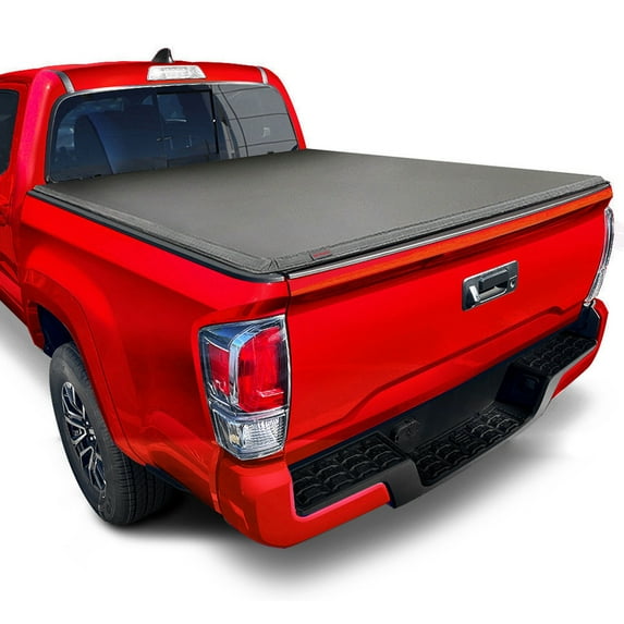 MaxMate Soft Quad-fold Truck Bed Tonneau Cover Compatible with 2005-2015 Toyota Tacoma | 6' (74") Bed | TCT484031