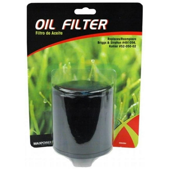 MaxPower 334294 Oil Filter for Briggs & Stratton and Kohler Engines Replaces OEM #491056, 52-050-02