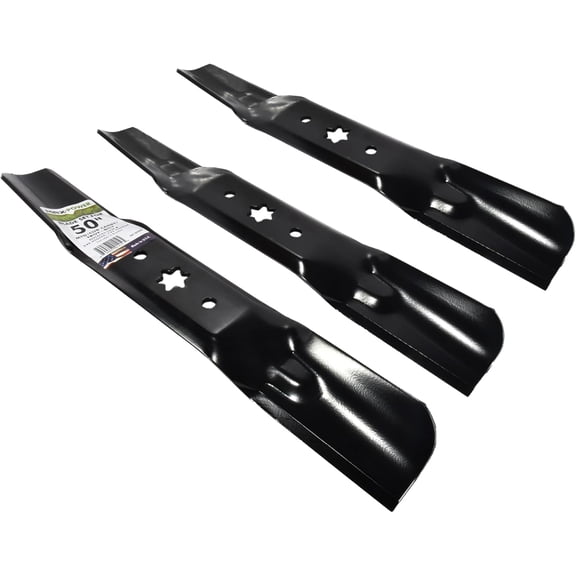 MaxPower 561558B 3 Blade Set for 50 Cut MTD, Cub Cadet, Troy-Bilt, - Lawn Mower Blades with Precision Sharpening