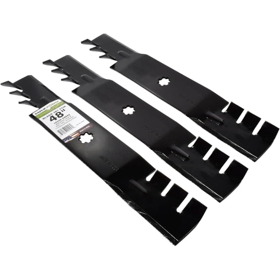 MaxPower 561812XB Set of 3, 3-N-1 Commercial Mulching Blades for 48 in. Cut John Deere Mowers
