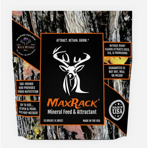 UGLYBUCK MaxRack Deer Mineral Deer Feed & Attractant, Buck Berry Flavor, 10 lb. Bag