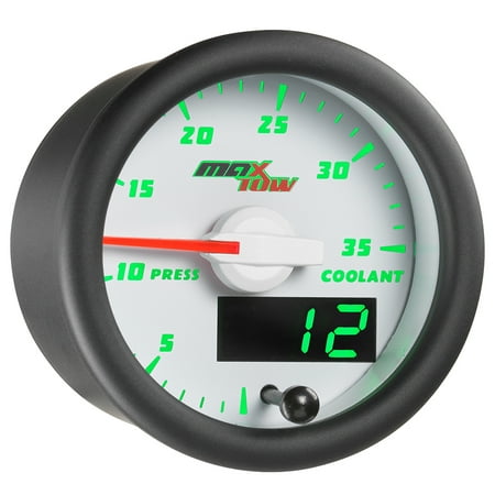 MaxTow White and Green 35 PSI Coolant Pressure Gauge