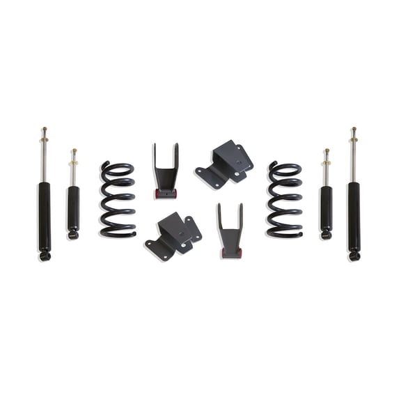 MaxTrac Suspension 1997-2003 Fits Ford F-150 2WD 2"-4" Lowering Kit Including V6 Coils Hangers Shackles & Front Rear Shocks K333524-6