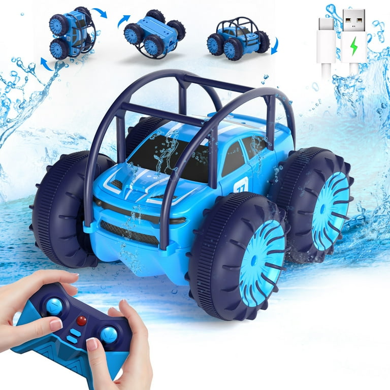 MaxTronic Wall Direct Charge Remote Control Car Amphibious RC Stunt Car 2.4Ghz 4WD Offroad for Kids 3 12 Years