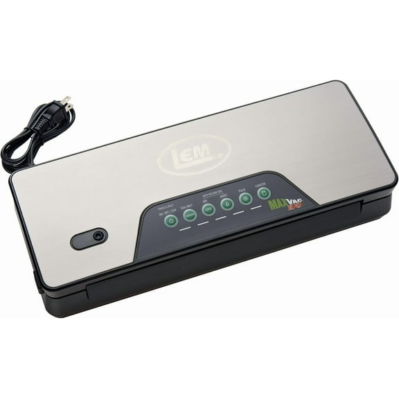 MaxVac 100 Plastic Vacuum Sealer with 11.75 Inch Seal Bar, Silver and Black