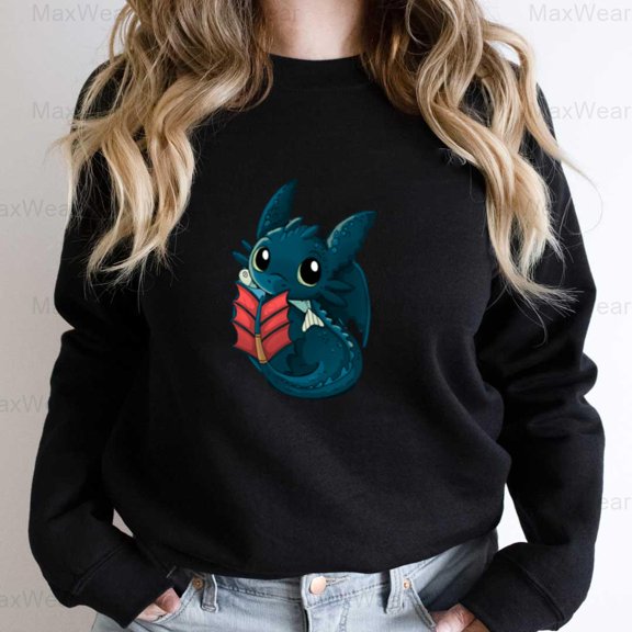 MaxWear81 Cutest Dragon Ever, Fantasy Art Mythical Creature Adorable Baby Dragon Sweatshirt, for Unisex, up to size 5XL.