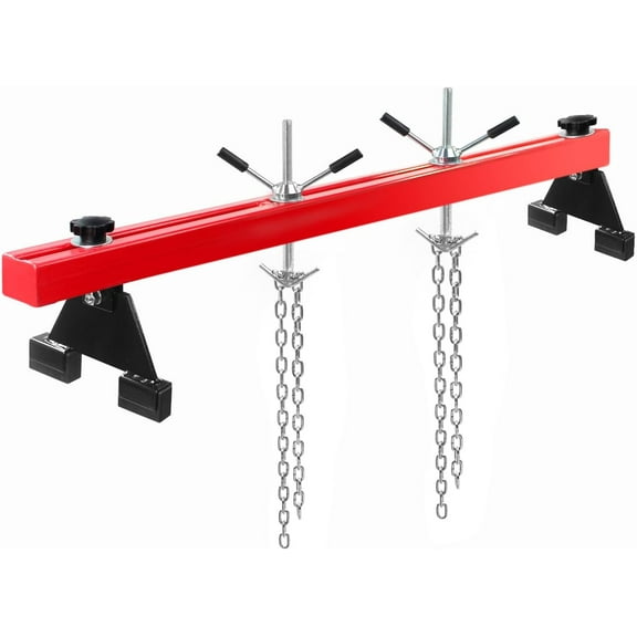 MaxWorks 50942 Engine Support Bar 1100 Lbs Capacity Engine Transverse Bar Engine Hoist 2 Point Lift Holder Hoist Dual Hooks, Engine Hoist Keeps Engine Stable for Home Garages & Auto Repair Shop