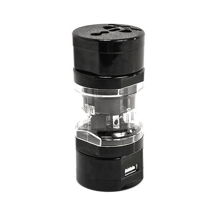 MaxWorks 80173 Portable Universal All-In-One Power Travel Plug Adapter with Usb Charger