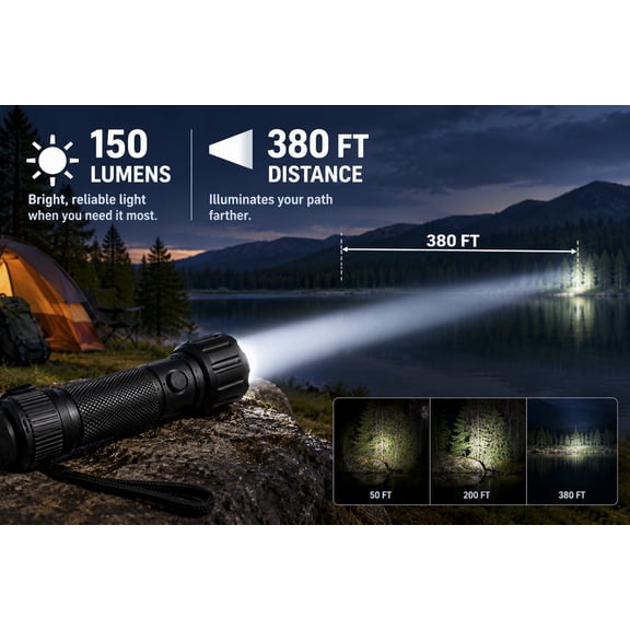 MaxWorks LED 150 Lumens Flashlight