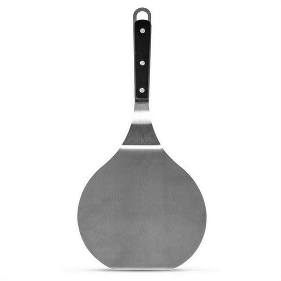 Maxam 15 Inch Jumbo Stainless Steel Spatula - 18/8 Stainless Steel Tool with Wooden Handle - Full Tang Broad & Flat Flipper for Cooking, Baking, Making Pizza
