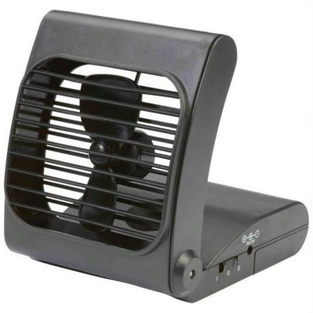 Maxam 2-Speed Battery Powered Tabletop Fan Black