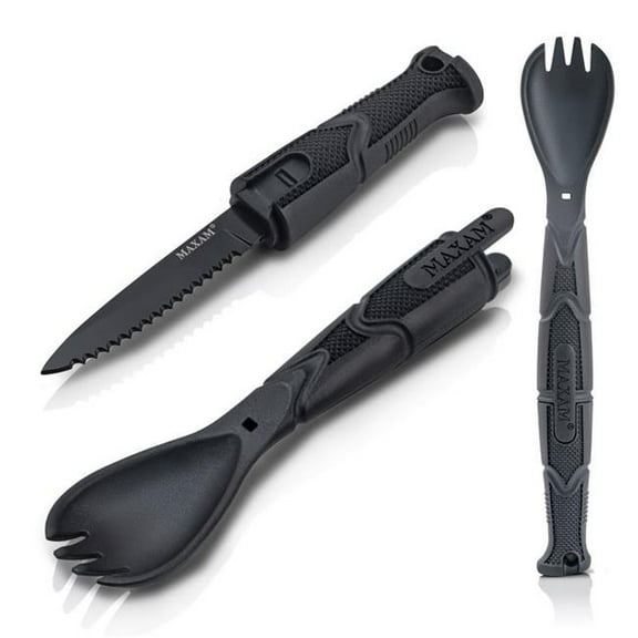 Maxam SKSPORK 3-in-1 Polymer Handle Tactical Spork