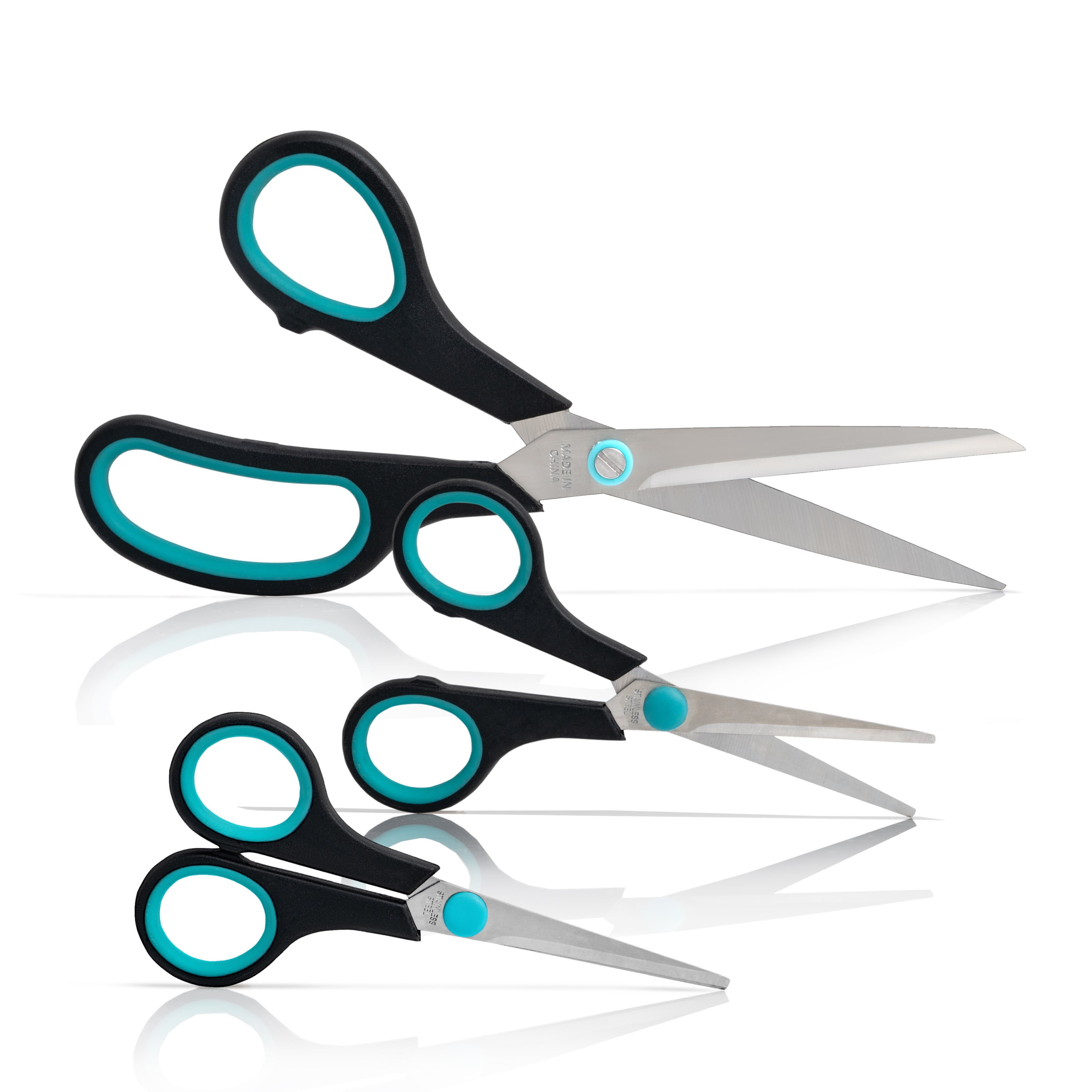 Maxam Small Household Scissor Set with Soft-Touch Handels for a Safe ...